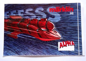 Werbe-Aufkleber Märklin Alpha Spielbahn H0 Spielgleis Modelleisenbahn 80er Jahre - Bild 1 von 1