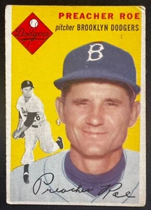 PREACHER ROE 1954 Topps #14 Brooklyn Dodgers VG - Picture 1 of 2