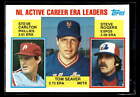 1984 Topps #708 Tom Seaver Set Break Mint ERA Leaders Steve Carlton Steve Rogers