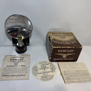 Vintage Mercury Photo Flash Unit Original Box Universal Camera Corp Untested - Picture 1 of 13