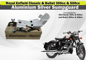 "Protector de sumidero de plata Royal Enfield ""Old Classic 350 y 500cc y bala 350/500" - Imagen 1 de 9