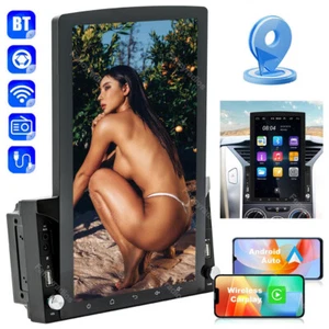 Android 13 CarPlay GPS WiFi 10.1" Double 2Din Touch Vertical Car Stereo Radio BT - Picture 1 of 14
