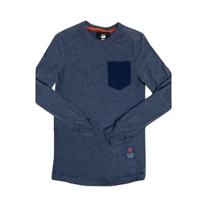 G-STAR Men's Blue Pocket Long Sleeve Tee TWANIM RRP £35 - Picture 1 of 3