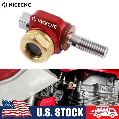 NiceCNC Banjo Bolt Oil Sight Glass For Honda XR650L 1993-2025 XR 600R 1985-2000 - Image 1 of 4