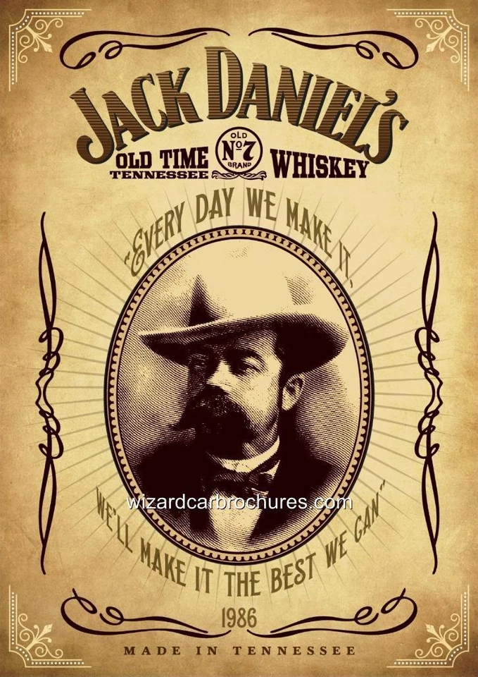JACK DANIELS BOURBON QUALITY A3 POSTER PRINT AD MAN CAVE SHED PUB GARAGE BAR - Bild 1 von 1