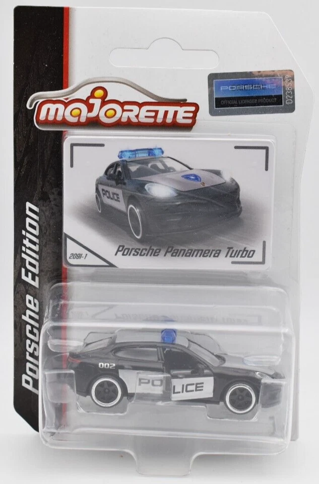 Majorette Porsche Edition Porsche Panamera Turbo Police black. metal. Blister - Image 1 of 1