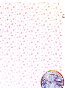 Puppenhaus Teil - Maßstab 1:24 Itsy Bitsy - Overall rosa geblümt auf weiß - Bild 1 von 1