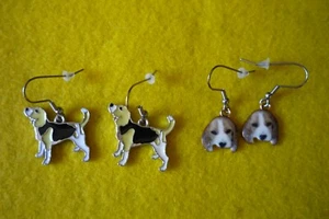 BEAGLE DOG EARRINGS 1PR - Picture 1 of 1