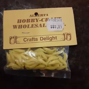Vintage Plastic Beads Banana Shape Alberta Hobby Craft Wholesale Unique NOS - Picture 1 of 2