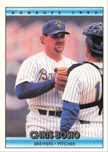 1992 Donruss Baseball Chris Bosio Milwaukee Brewers #471 - Picture 1 of 2