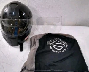 Harley Davidson Motorcycle Matte Black Full Face Modular Helmet Medium HD-H05 - Picture 1 of 9
