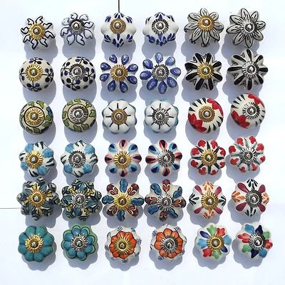 Ceramic knobs porcelain pulls handles for doors drawer cupboard cabinet wardrobe - Image 1 of 3