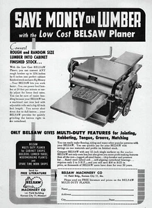 1953 Belsaw Machinery Planer Original Print Ad - Picture 1 of 1