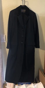 Vtg Vintage Black Womens Pendleton Long Wool Coat Sz 12 USA - Picture 1 of 5