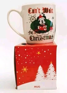 NEW MICKEY MOUSE MUG CANT WAIT FOR CHRISTMAS DISNEY RARE & TEA INFUSER LAST ONE! - Picture 1 of 17