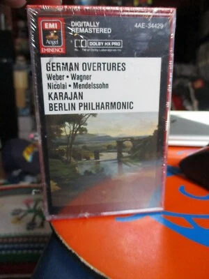 Sealed 1985 KARAJAN German Overtures Berlin Philharmonic Cassette EMI Eminence - Image 1 of 3