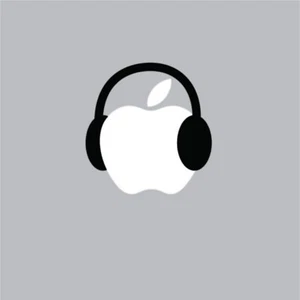 Headphones - Mac Apple Logo Laptop Vinyl Decal Sticker Macbook Funny Cool Music - Picture 1 of 3