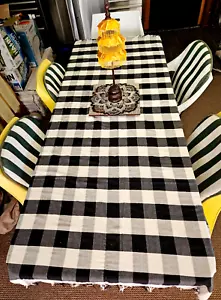 🕉 HERMOSO CORREDOR DE MESA TRADICIONAL BALI NEGRO/BLANCO 2 MTR. DECORACIÓN DEL HOGAR. 🕉 - Imagen 1 de 4