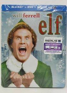 Elf Limited Edition Steelbook (Blu-Ray, DVD, Bonus Soundtrack) VERY RARE NEW - Picture 1 of 2