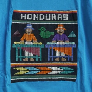 XL Blue Embroidered Honduras T-Shirt - Picture 1 of 3