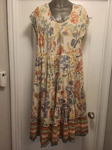Soft Surroundings Kara Tiered Maxi Dress Size 2X Floral Flowy Boho - Picture 1 of 3