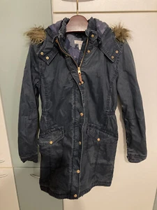L.O.G.G. blaue, längere Jacke mit abnehmbarer Kapuze Gr. 170 - Bild 1 von 7