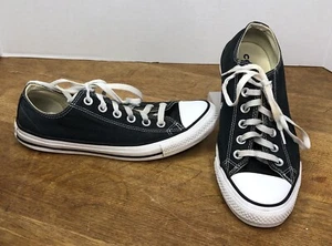 Converse All Star Chuck Taylor Lo Sneakers Men Sz 6.5 Black Canvas Classic m9166 - Picture 1 of 19