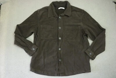 Рубашка Zara на пуговицах мужская размер большой Algodon хлопок коричневый с длинным рукавом - Изображение 1 из 4