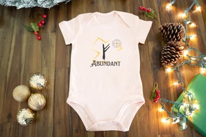 Abundant Viking Rune: 100% Organic Cotton Baby Bodysuit - Picture 1 of 5