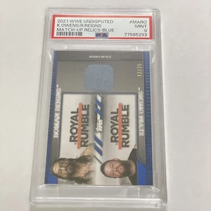 2021 WWE unbestritten Kevin Owens Roman Reigns Relikte blau/25 Royal Rumble PSA 9 - Bild 1 von 6