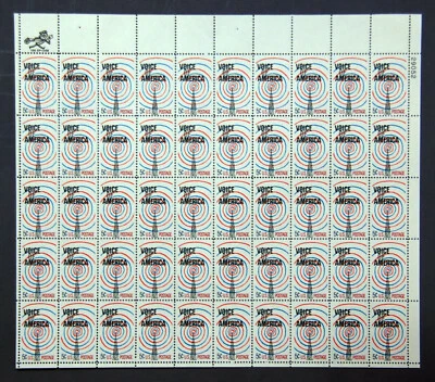 US Stamps 1967 Mint Sheet 5 cent "Voice of America" Aug 1st MNH SC# 1329 - Image 1 of 4