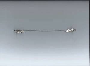 Scarf Shawl and Sweater Clip Silver toned Crosses And Chain Antique Style - Picture 1 of 1