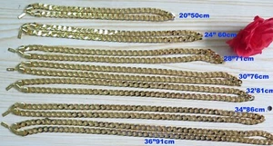 Exclusive! SG1008 Protected 24K Gold Plated Necklace, Not Fade Colour All Sizes - Picture 1 of 17