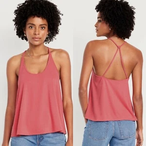 Old Navy Women’s Rib-Knit Strappy Tank Top Coral Size XS S L XL XXL 3X - Picture 1 of 4