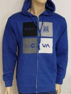 RVCA Multiply Para Hombres Azul Polar Cremallera Sudadera Chaqueta NUEVA CON ETIQUETAS NUEVO - Imagen 1 de 1