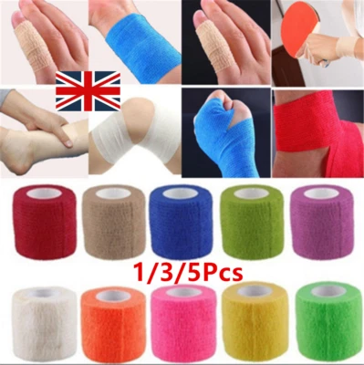 Pets Vet Wrap Self Adhesive Elastic Bandage Injury Wrap Tape Wrist Ankle Sprains - Image 1 of 4