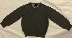 Tommy Hilfiger Boy Sz(5-6) Gray V Neck Sweater 50% Cotton 50% Acrylic - Picture 1 of 4