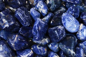 Blue Sodalite Tumbled 1 1/4" Polished Mataphysical Chakra Healing Crystals - Picture 1 of 4