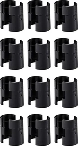 24 Pcs Wire Shelf Clips for 3/4" Post - 12 Pairs 3/4 in Dia - 24 Pack, Black  - Picture 1 of 7
