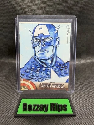 2011 UD - Captain America The First Avenger  - 1/1 Marvel Art Sketch Card - Image 1 of 2