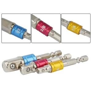 3Pcs Set Drill Bit Socket Adapter Converter Set To 1 4 3 8 1 2 Driver - Picture 1 of 13