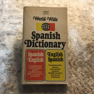 World Wide Spanish Dictionary Paperback Book from Fawcett Premier 1966 - Picture 1 of 16