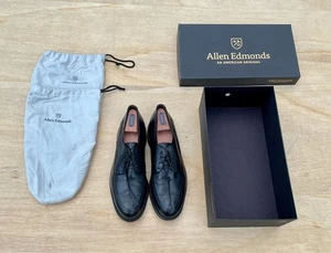 ALLEN EDMONDS Dress Shoes Casual Lace Up Leather 3120 Men Black SIZE 10E NEW - Picture 1 of 10