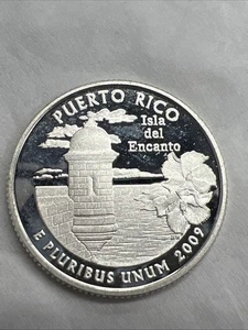 2009-S Puerto Rico Quarter Proof Silver Actual Coin - Picture 1 of 2
