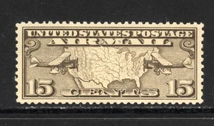 SCOTT C8 1926 15 CENT MAP & PLANES AIRMAIL ISSUE MNH OG VF! - Picture 1 of 2
