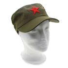China Retro Cotton Unisex Red Star Patrol Army Cap Green Flat Military Hats