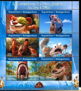 MADAGASCAR 2021 THE ADVENTURES OF BUCK WILD ANIMATED FILM SHEET MINT NH - Picture 1 of 1