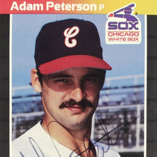 Adam Peterson 1989 Signed Baseball Card #619 White Sox Donruss Autographed B58