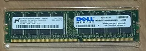 Micron MT16VDDT6464AG-40BG4 PC3200U 512MB DIMM DDR-400 CL3 NON-ECC Memory Dell - Picture 1 of 9