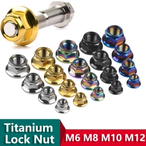 Titan Ti selbstsichernde Muttern Sechskantkopf Nyloc Flanschmutter M6 M8 M10 M12 Farbmutter - Bild 1 von 15